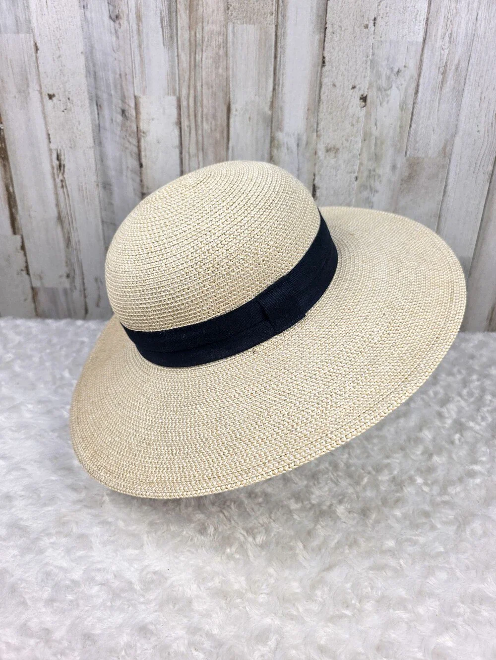 Solar Escape Straw Woven Wide Brim Sun Hat One Size